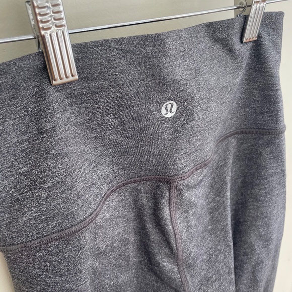 Lululemon | Align High Rise Crop ” Nulu Size 4 Heathered Black Grey - Picture 4 of 6